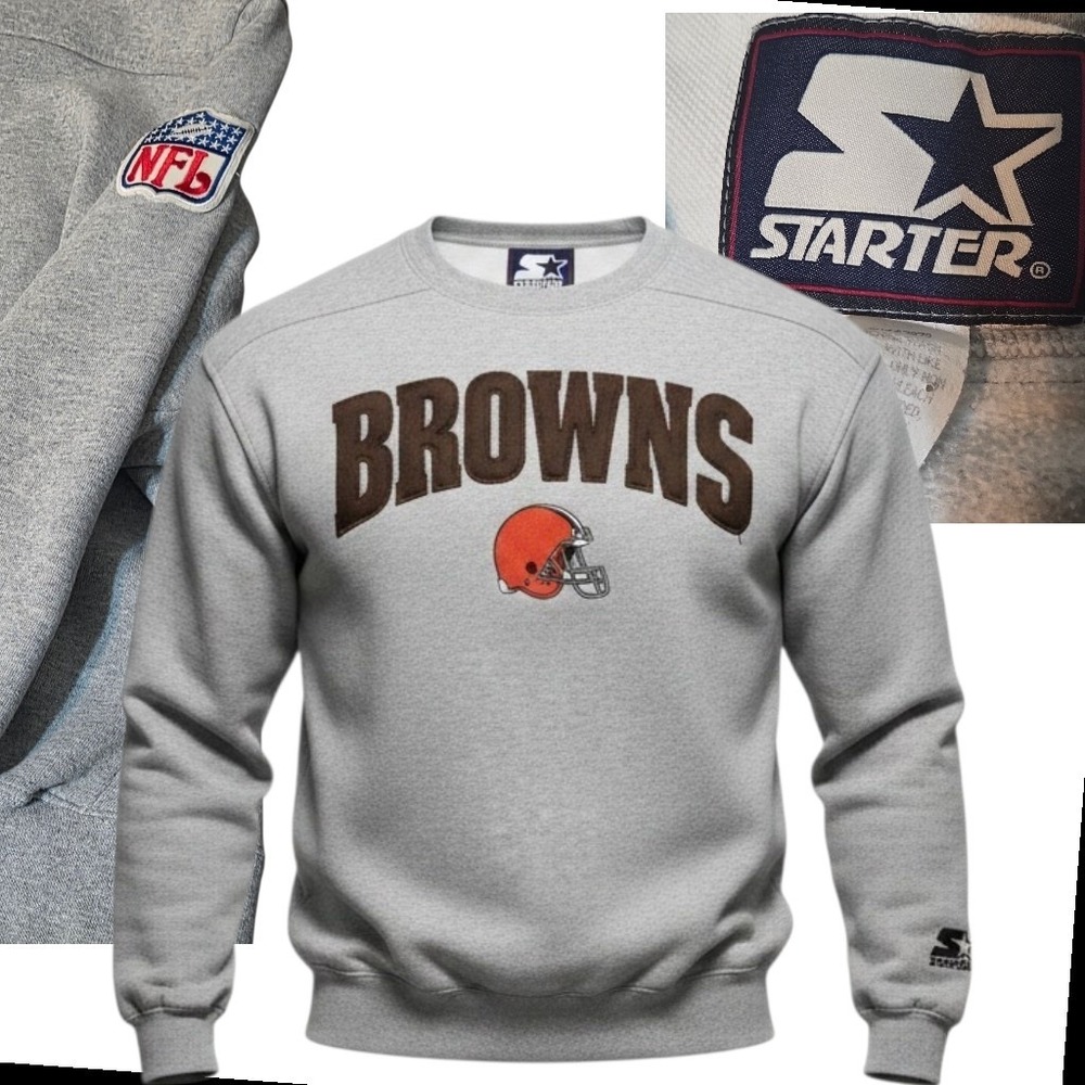 Vintage Cleveland Browns Starter Sweatshirt Mens M NFL Crewneck Medium Dawgs